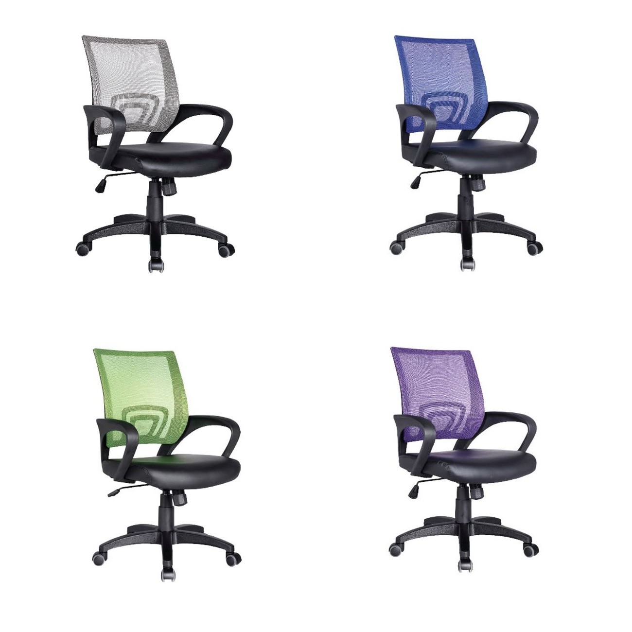 Καρέκλα γραφείου BF2101 πλαστικό πόδι, σε 5 χρώματα