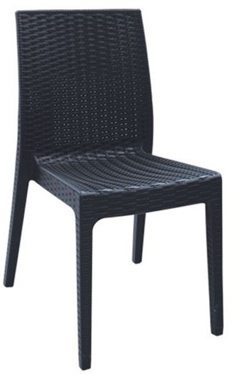 Στοιβαζόμενη πλαστική καρέκλα Areta Dafne Ανθρακί