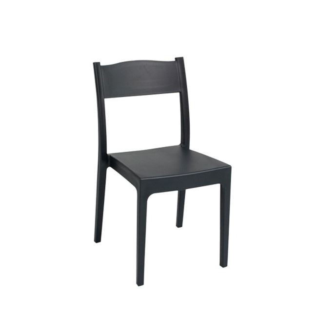 Στοιβαζόμενη πλαστική καρέκλα Areta Vesta Ανθρακί