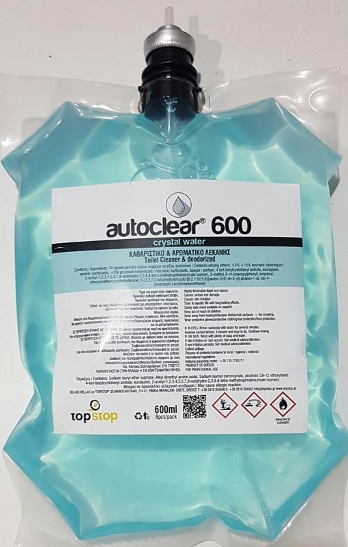 Ανταλλακτικό υγρό τουαλέτας WC Cleaner Deodoriser refill Crystal water 600ml