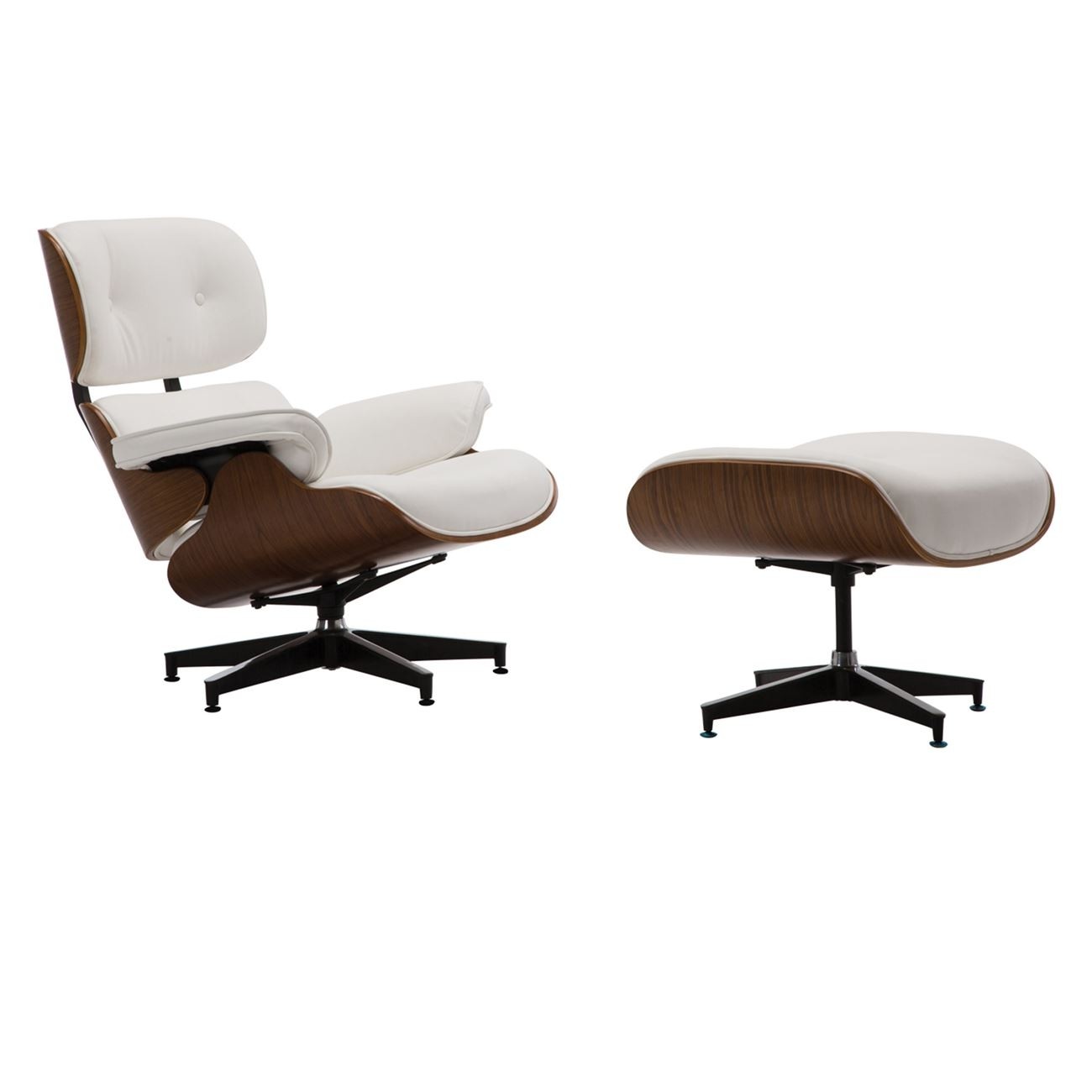 Ρέπλικα της διάσημης πολυθρόνας Eames Lounge Chair White