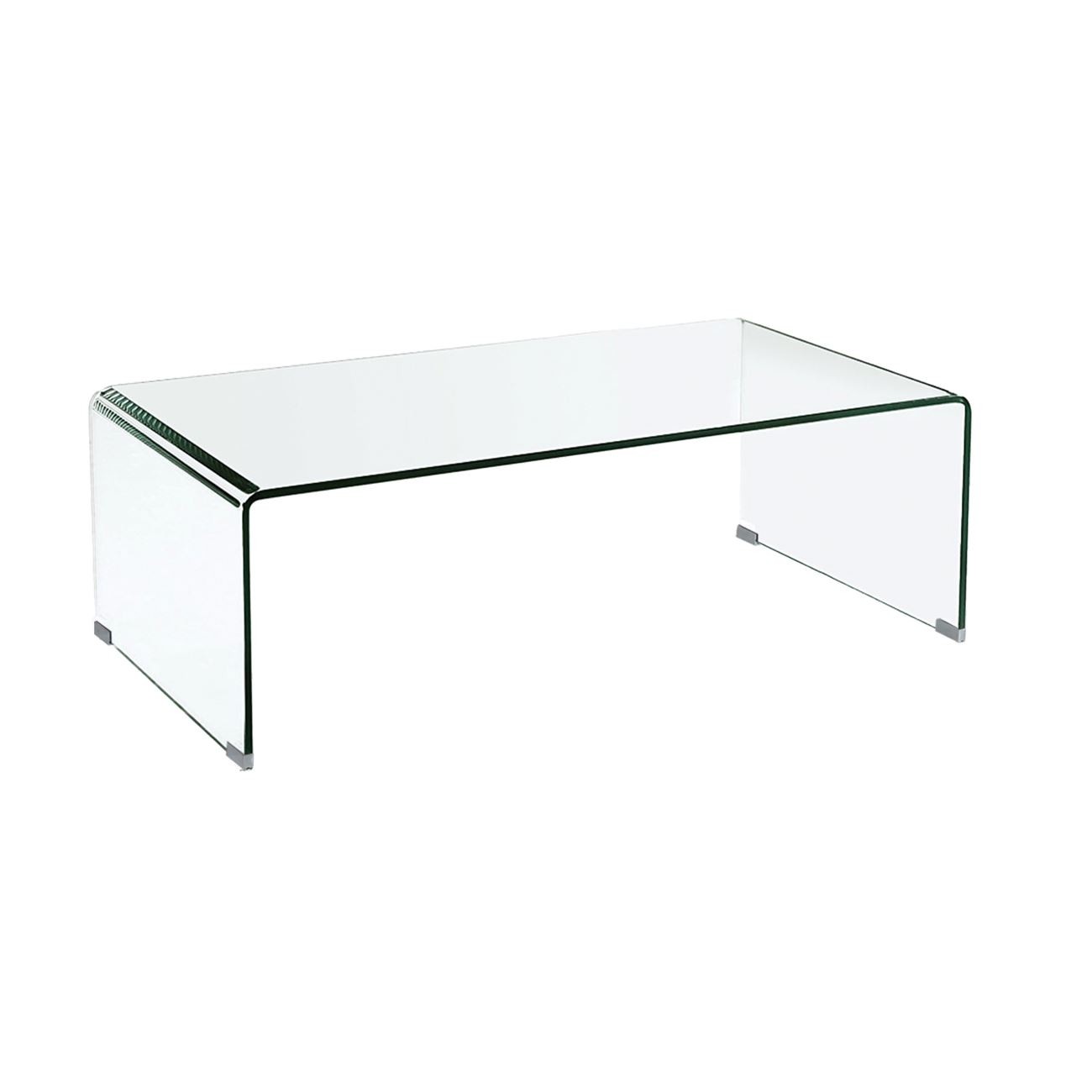 Γυάλινο τραπέζι σαλονιού 110x55cm Glasser Διάφανο