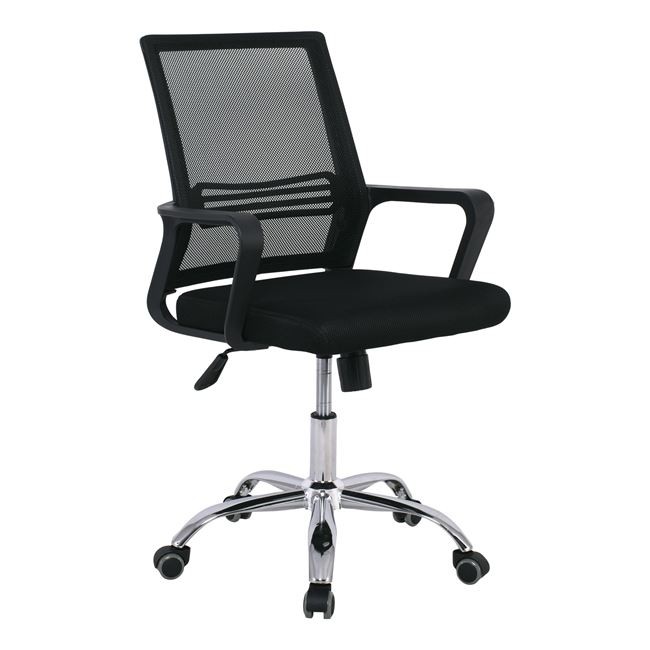 Καρέκλα γραφείου BF2101 με μεταλλικό πόδι Μαύρο