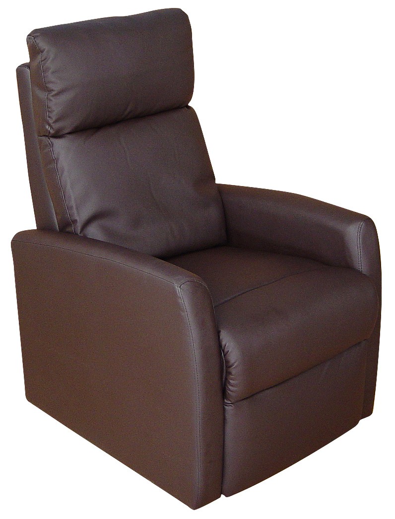 Πολυθρόνα Relax 1400 με τεχνόδερμα - Καφέ Σκούρο