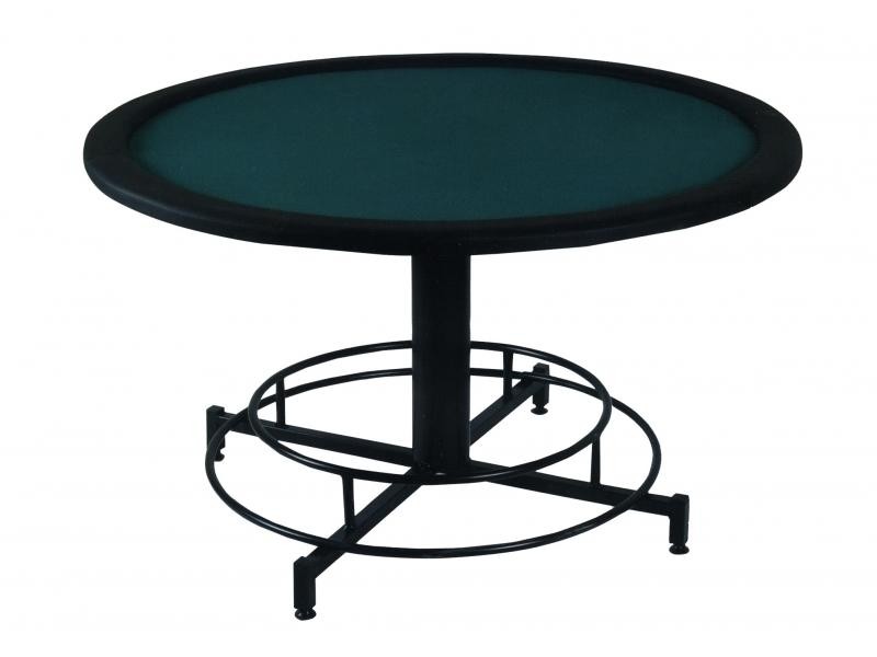 Επαγγελματικό τραπέζι Poker με επιφάνεια τσόχας και τεχνόδερμα PU περιμετρικά διάσταση Ø130cm