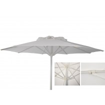 Στρογγυλή ομπρέλα αλουμινίου βαρέως τύπου Ø2,4m με ύφασμα Polyester 250gr