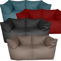 Διθέσιος καναπές πουφ Corner με Δερματίνη μονόχρωμος σε 20 χρώματα