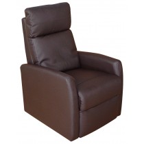Πολυθρόνα Relax 1400 με τεχνόδερμα - Καφέ Σκούρο