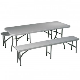 Σετ Pic Nic Πτυσσόμενο τραπέζι 180x75cm με δύο πτυσσόμενους πάγκους 180cm