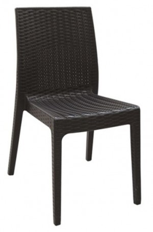 Στοιβαζόμενη πλαστική καρέκλα Areta Dafne Καφέ