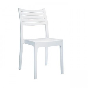 Στοιβαζόμενη πλαστική καρέκλα Areta Olimpia Λευκή