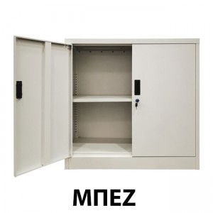 Μεταλλικό ντουλάπι με 2 ράφια με κλειδαριές - Μπεζ