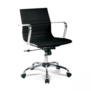 Περιστρεφόμενη καρέκλα γραφείου με μεταλλικό πόδι BF4501 Μαύρη
