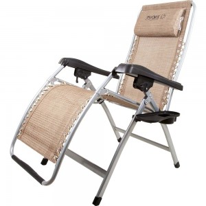 Πτυσσόμενη καρέκλα Relax πολλαπλών θέσεων με ψηλή πλάτη και υποπόδιο 150kg Escape 15575