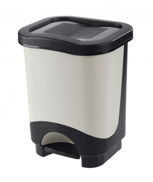 Κάδος απορριμμάτων WC με πεντάλ Tontarelli Idea 18lt Μαύρο-Λευκό