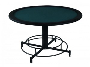 Επαγγελματικό τραπέζι Poker με επιφάνεια τσόχας και τεχνόδερμα PU περιμετρικά διάσταση Ø140cm